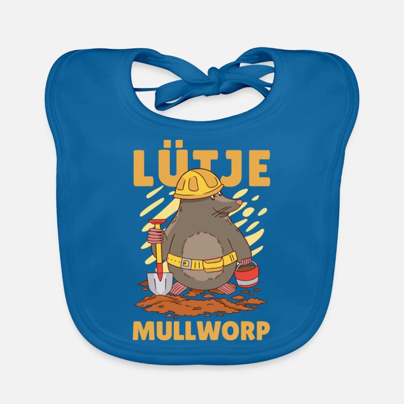 Lütje Mullworp Low German Mole Organic Baby Bibs