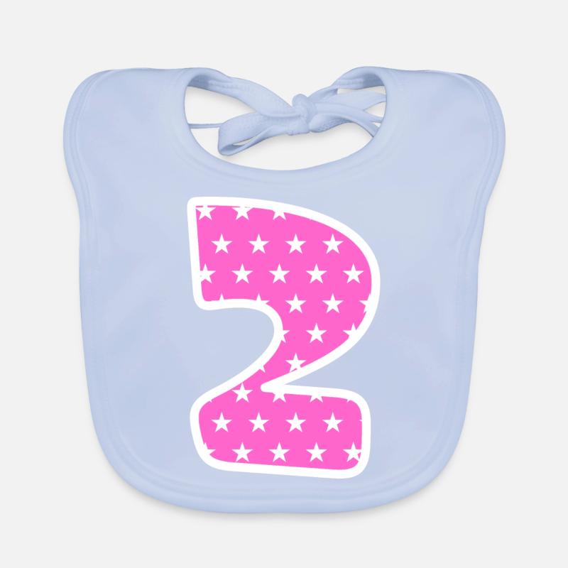 Zahl 2 Baby Bio-Lätzchen