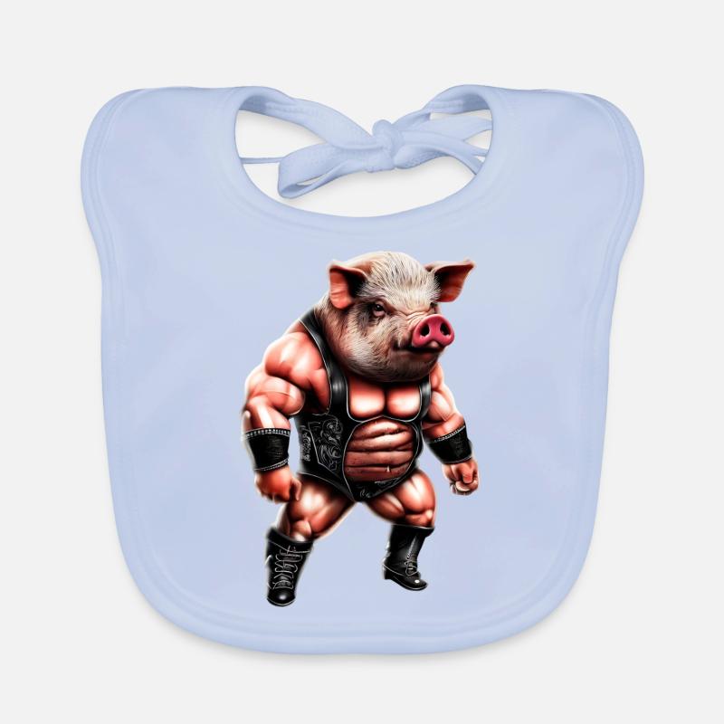 Wrestler Schwein Baby Bio-Lätzchen