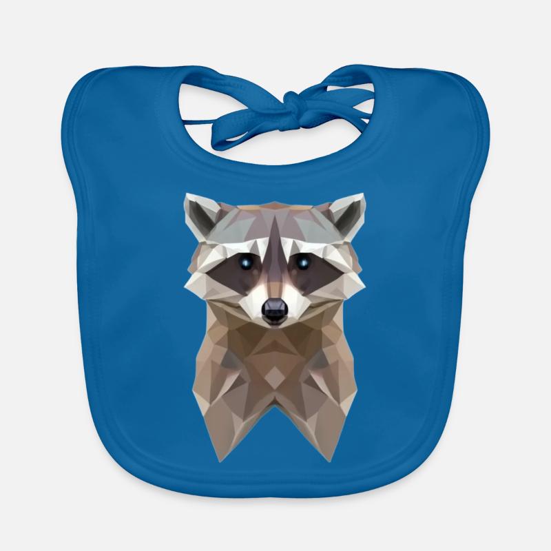 WASCHBÄR ORIGAMI - Baby Bio-Lätzchen - Pfauenblau