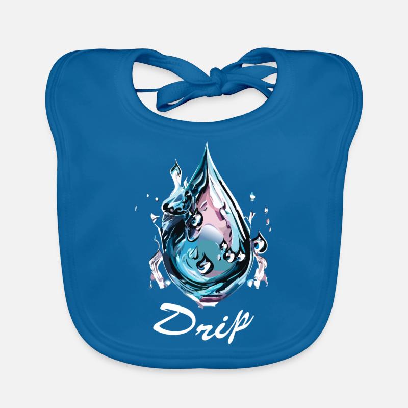 Goutte d’eau chromée Bavoir bio Bébé
