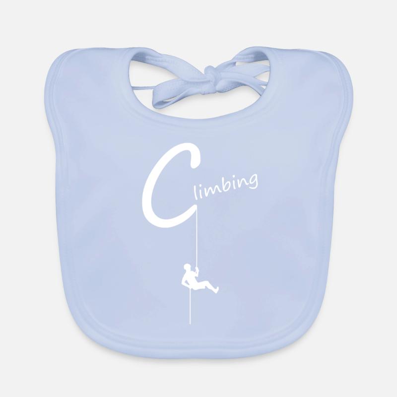 climbing, abseilen, klettern, kletterer Baby Bio-Lätzchen
