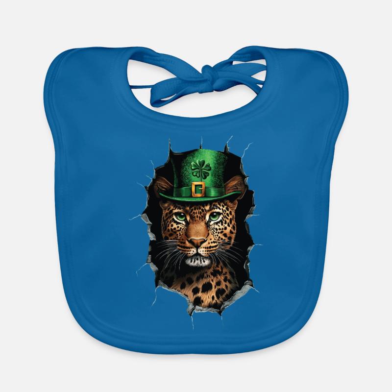 St. Patrick Leopard Baby Bio-Lätzchen