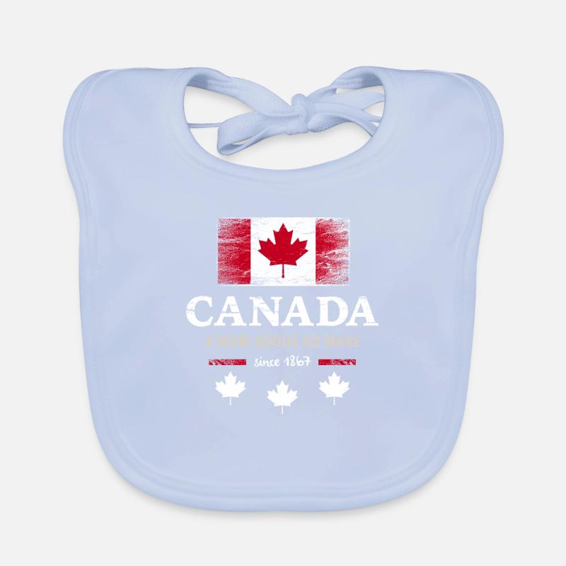 Canada Canada America maple leaf flag flag Organic Baby Bibs