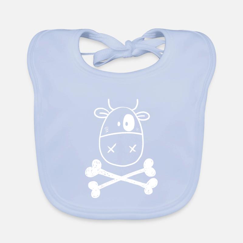 Vache de pirate je bœuf je cadeau de bande dessinée de drapeau de pirate Bavoir bio Bébé