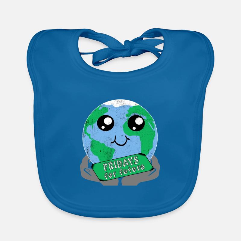 Fridays For Future Stop Klima Co2 Protest Geschenk Baby Bio-Lätzchen