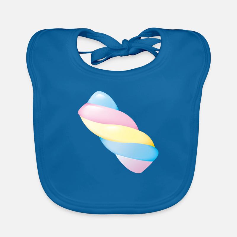 Smiley Marshmallow - Bavoir bio Bébé - bleu paon