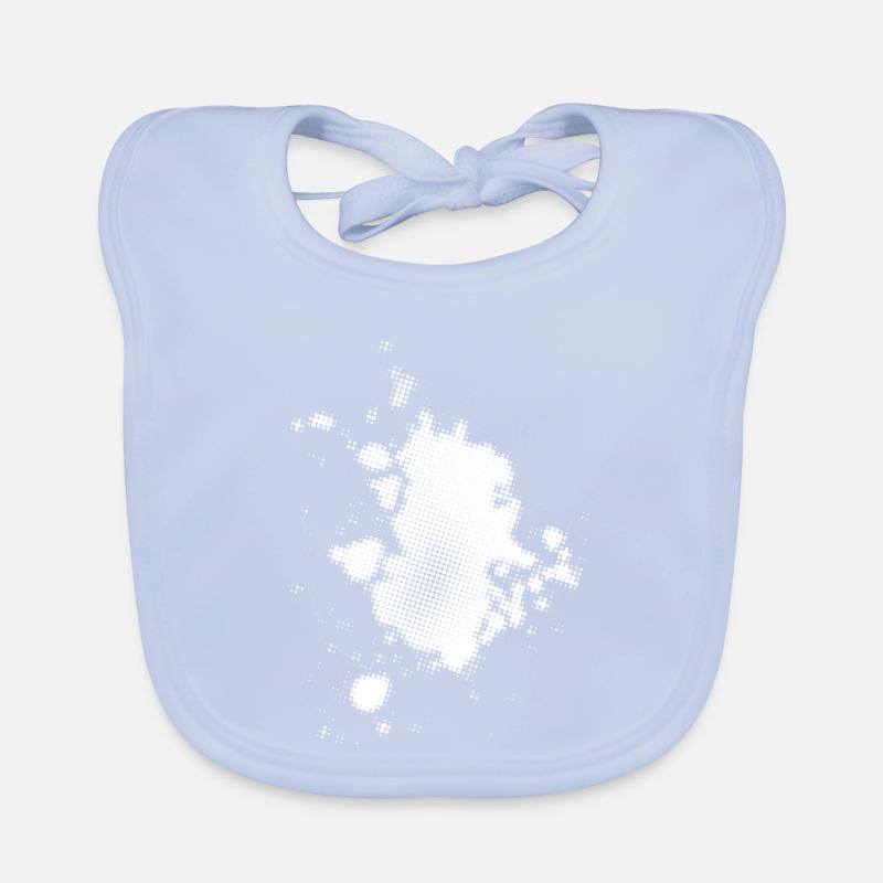 Flash, Punktehintergrund asymmetrisch | rasterized Baby Bio-Lätzchen