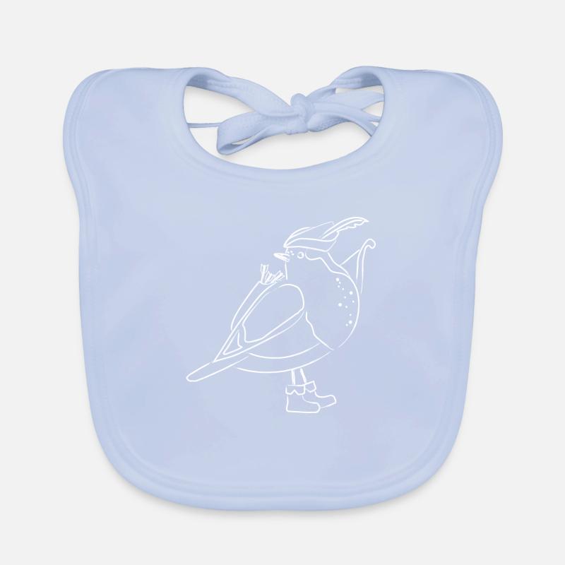Robin Hood Robin white Organic Baby Bibs