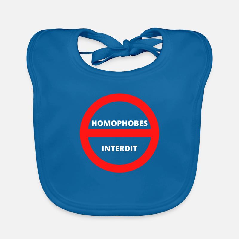 HOMOPHOBES INTERDIT Bavoir bio Bébé