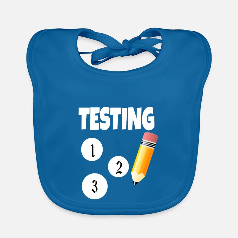 Testing 123 with pencil Organic Baby Bibs