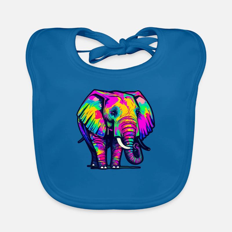 Éléphant Bavoir bio Bébé