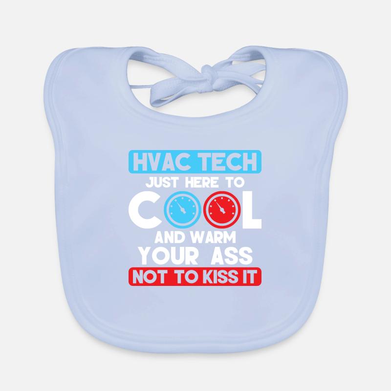 TechTech CVC Juste ici pour refroidir Technicien d’installation Bavoir bio Bébé