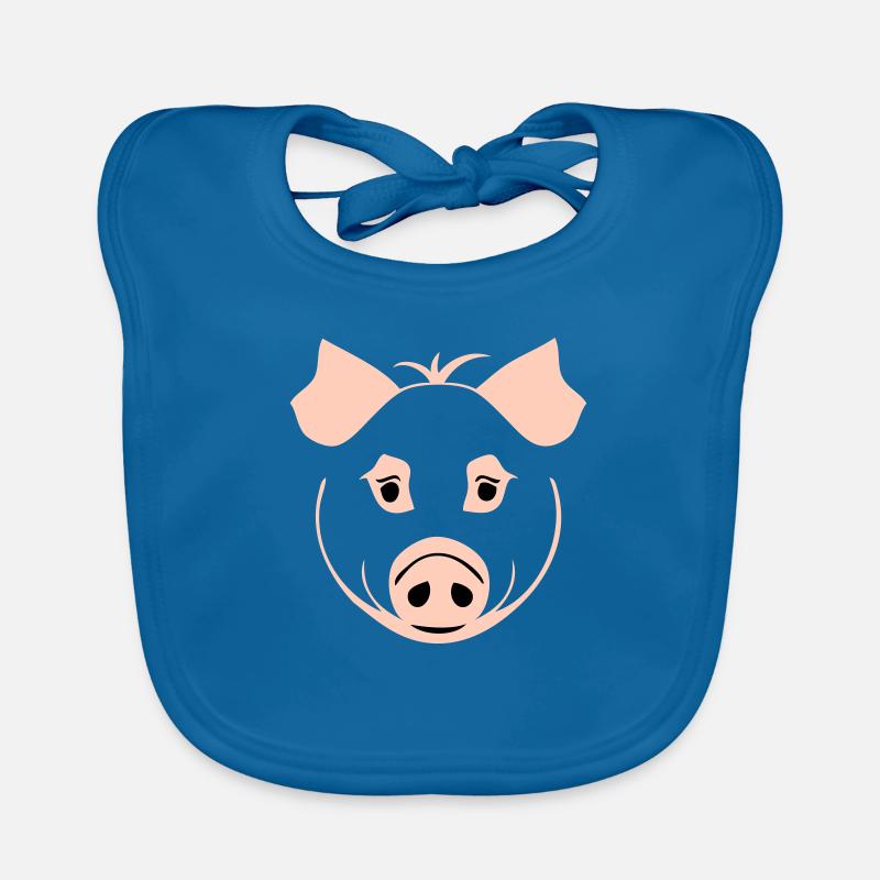 Pig in comic style Organic Baby Bibs