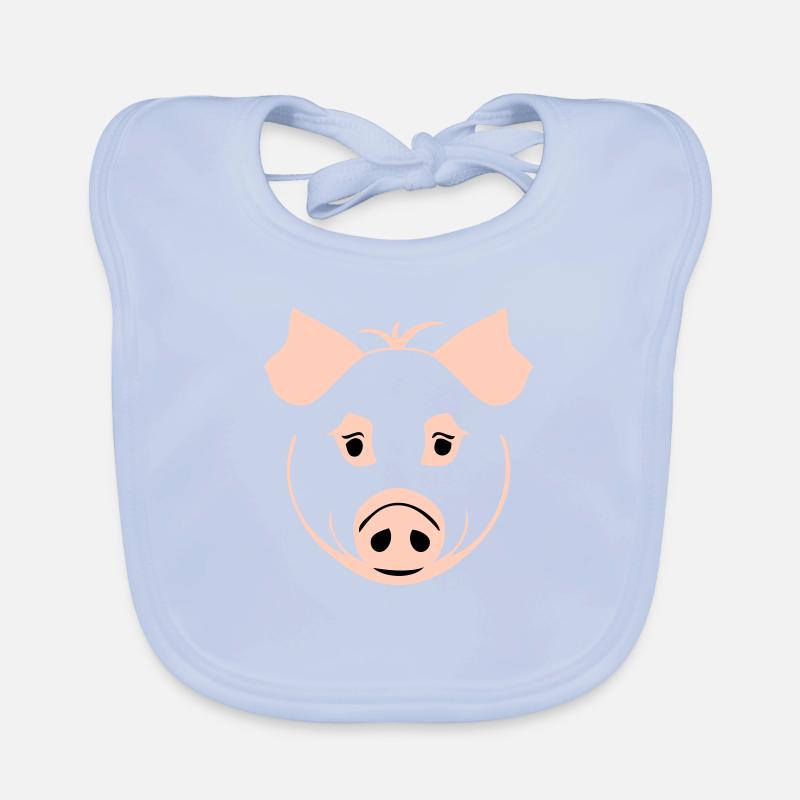 Cochon dans le style comique Bavoir bio Bébé