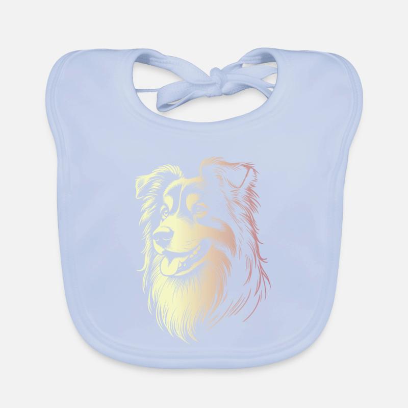 Australian Shepherd Traits 2 Gradient Organic Baby Bibs
