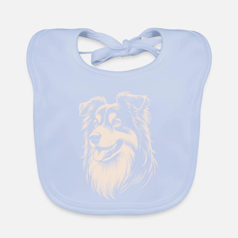 Australian Shepherd Features Organic Baby Bibs