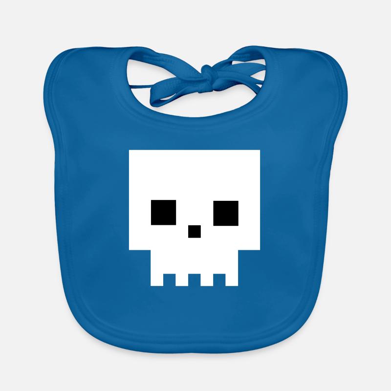 Deadhead - Organic Baby Bibs - peacock-blue