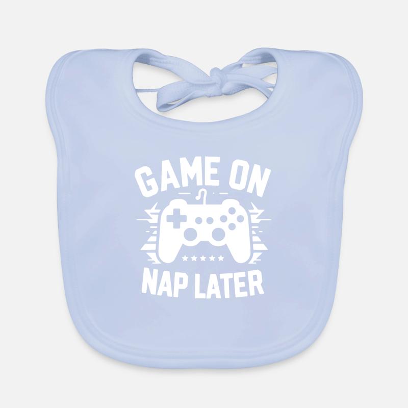 Game On Nap Later Organic Baby Bibs