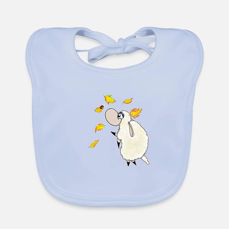 Wolly Sheepling Herbst Blätterfall Baby Bio-Lätzchen