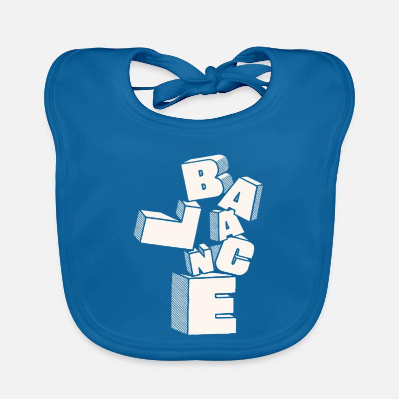 Équilibre en lettres 3D Bavoir bio Bébé