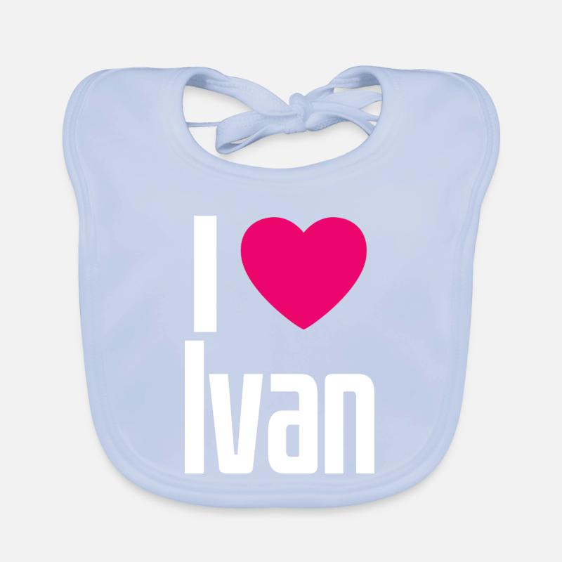 J’aime Ivan Coeur Rose J’aime Ivan Bavoir bio Bébé