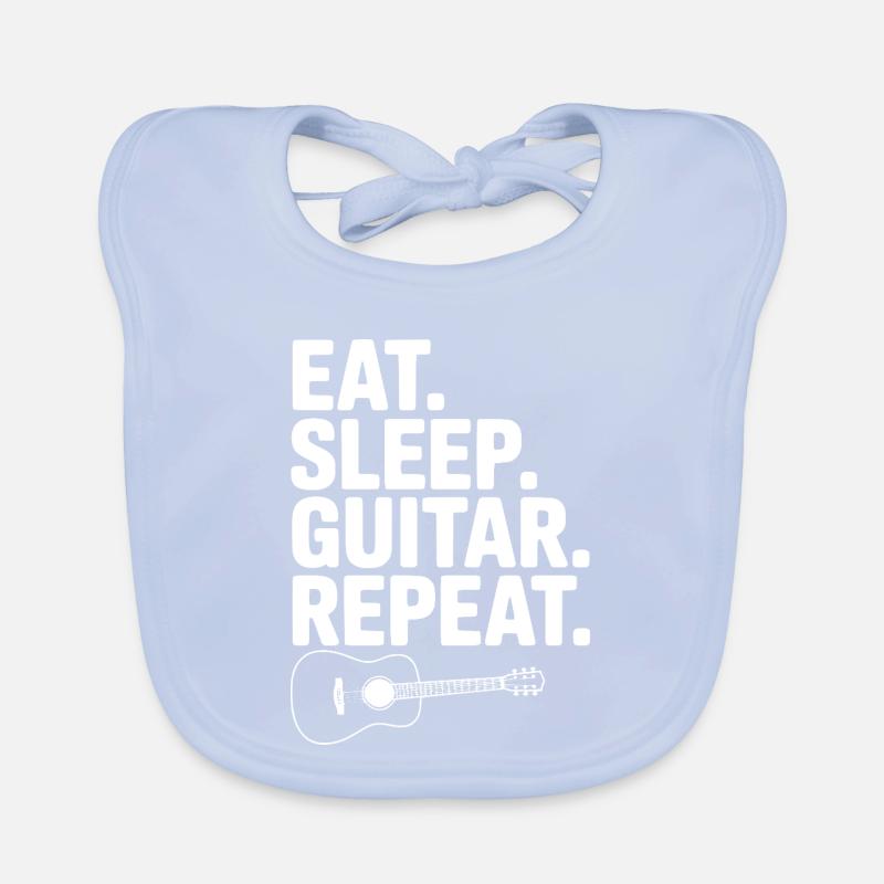 Eat. Sleep. Guitar. Repeat. Organic Baby Bibs