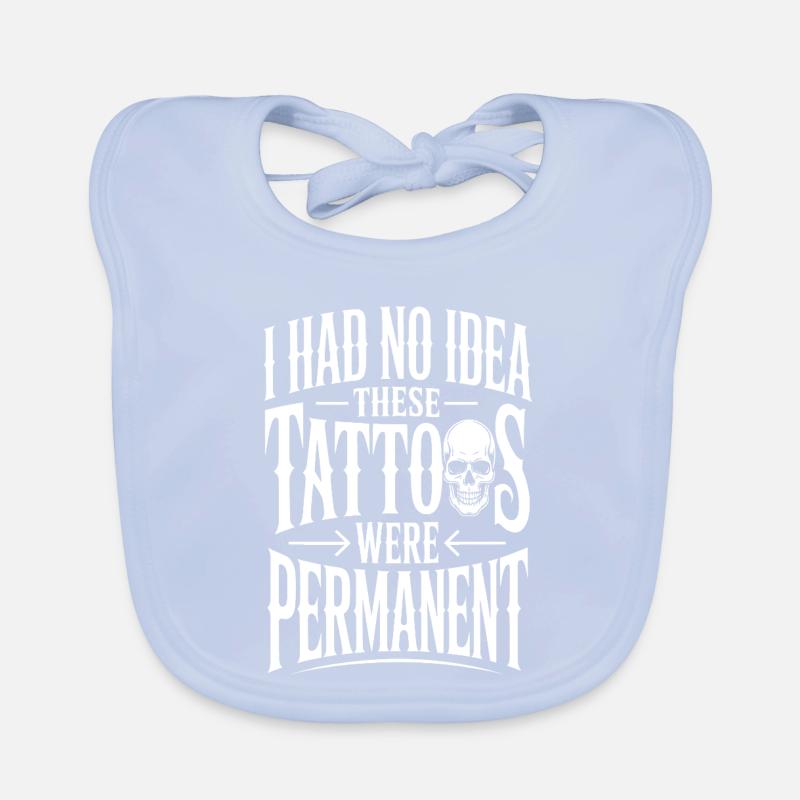 Permanent Tattoos Joke Tee Organic Baby Bibs
