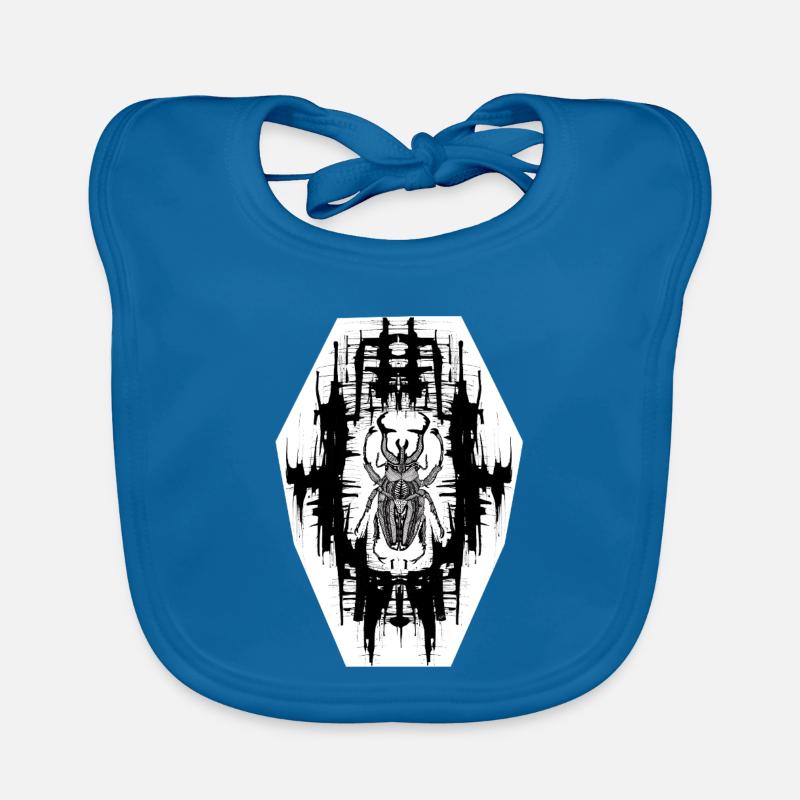 Schwarz-Weiß Scrab Design Nr. 6 Baby Bio-Lätzchen