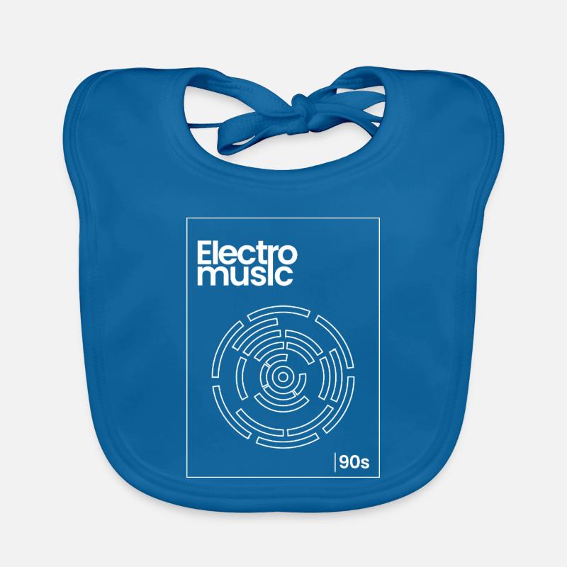 Electro Maze 90er Techno Tee Baby Bio-Lätzchen