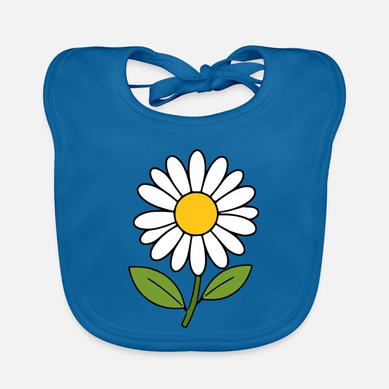 Fleur blanche Blanche Fleur Marguerite Bavoir bio Bébé