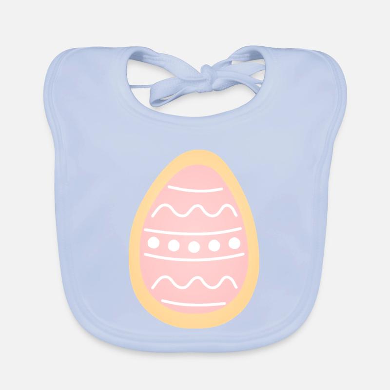 Biscuit Œuf de Pâques pastel Bavoir bio Bébé