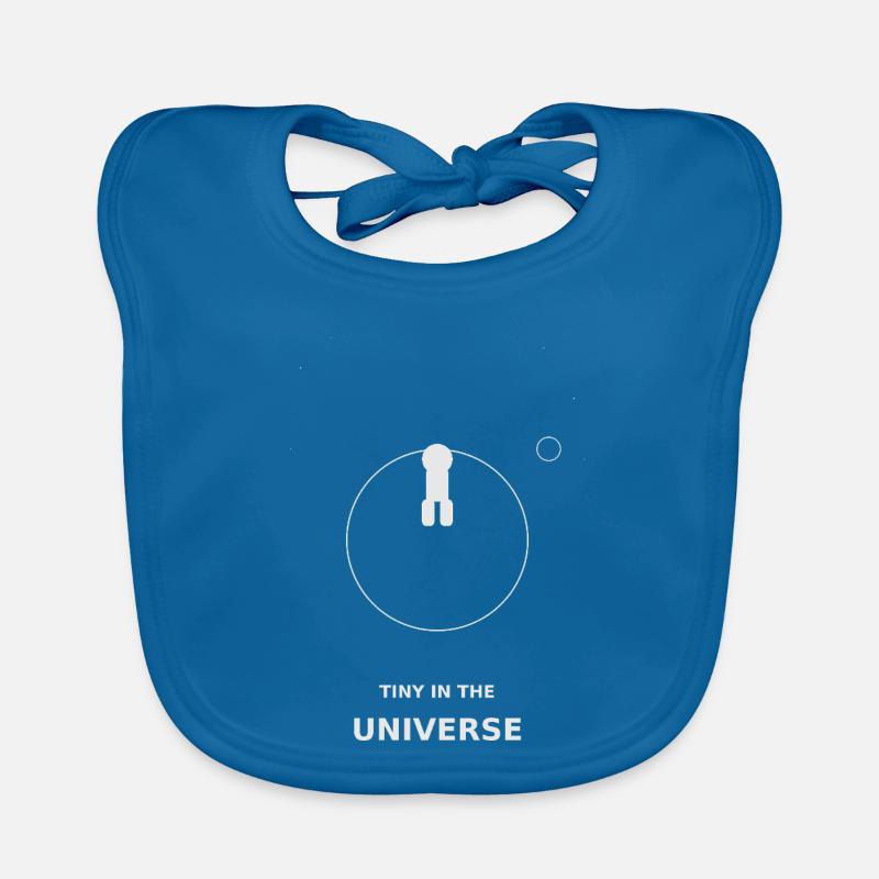 Tiny in the Universe - Baby Bio-Lätzchen - Pfauenblau
