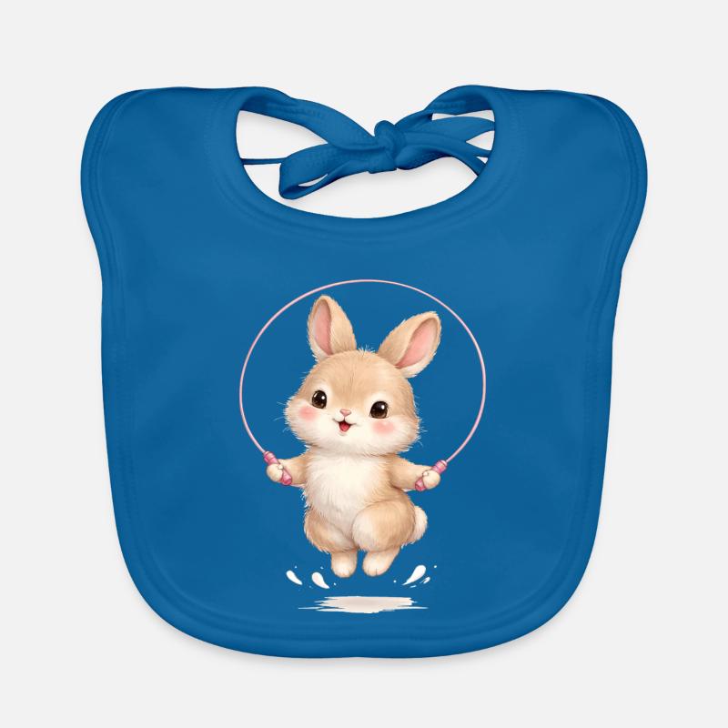 Mignonne corde de saut en forme de lapin Bavoir bio Bébé