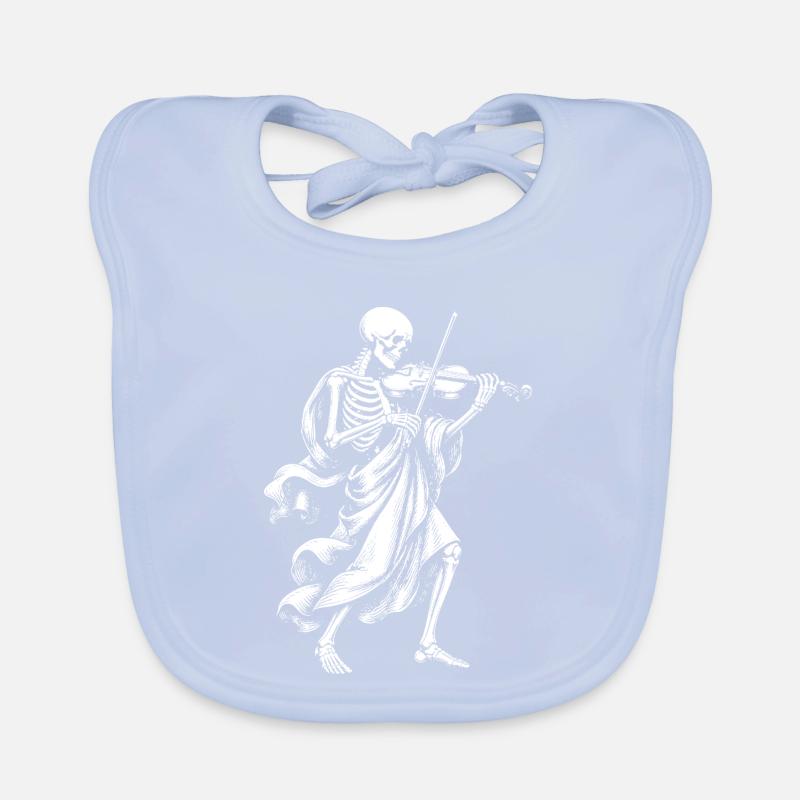 Squelette joue du violon Bavoir bio Bébé