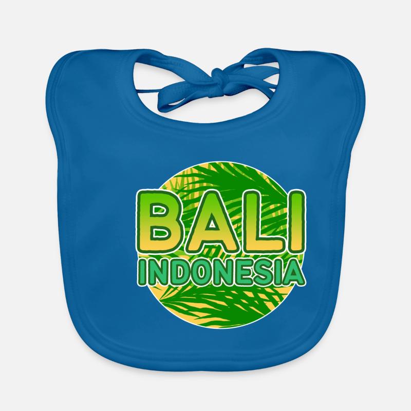 Bali - Bavoir bio Bébé - bleu paon