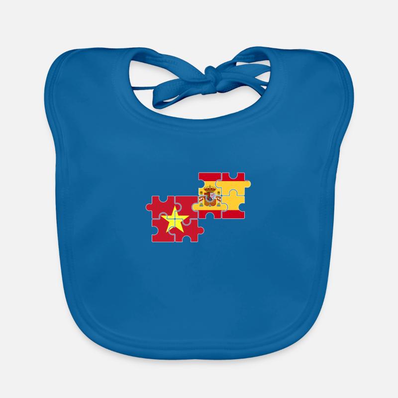 Vietnam Spanien Flagge Spanier Vietnamese Baby Bio-Lätzchen