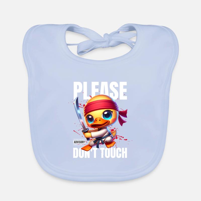 S’il vous plaît, ne durs pas Duck Karate Ninja Bavoir bio Bébé