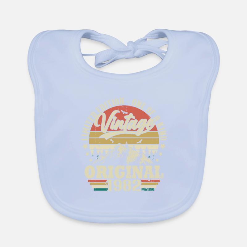 Vintage Geburtstag Geschenkidee Original 1982 Baby Bio-Lätzchen