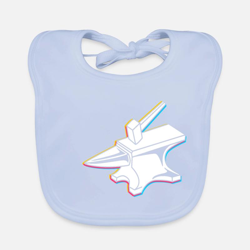 Anvil blacksmithing Organic Baby Bibs