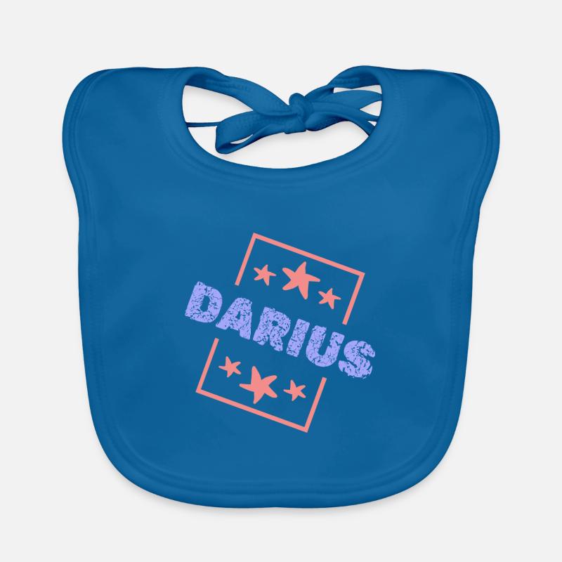 First name Darius Organic Baby Bibs