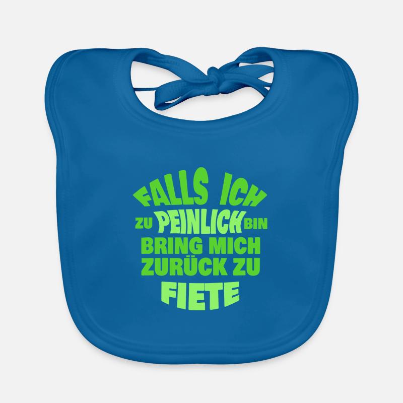 Fiete as a bachelor party Organic Baby Bibs