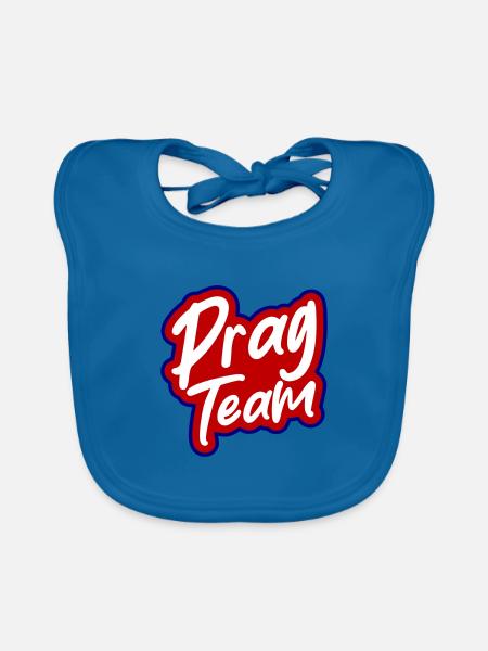 Prague Team - Organic Baby Bibs - peacock-blue - Front