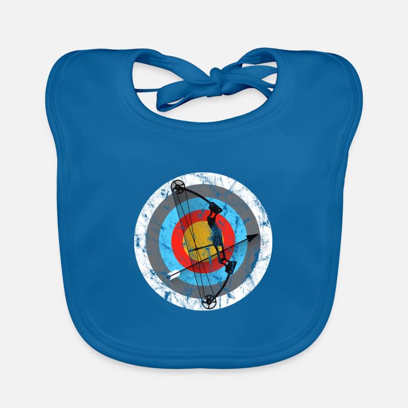 Archery Target Compound Bow Gift Organic Baby Bibs