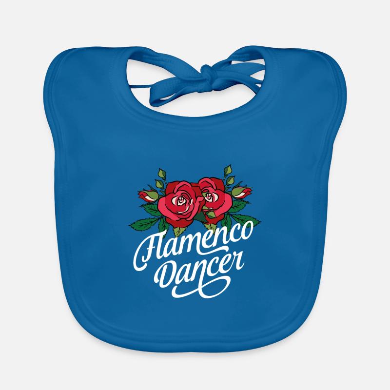 Danseur flamenco - Bavoir bio Bébé - bleu paon