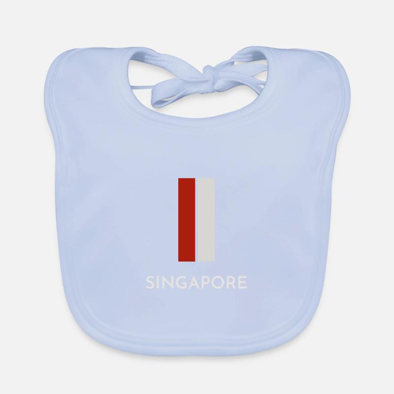 Drapeau de Singapour, fierté de Singapour Bavoir bio Bébé
