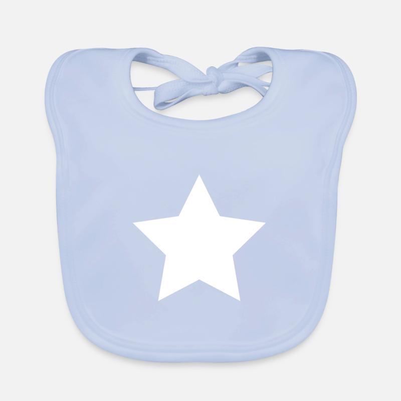Stern Weiß Baby Bio-Lätzchen