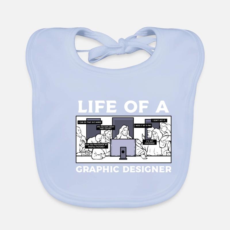 Graphiste designer graphique designer artiste Bavoir bio Bébé