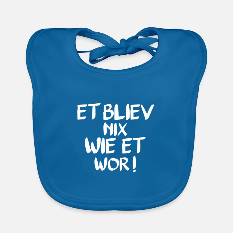 Et bliev nix comment et wor! - Bavoir bio Bébé - bleu paon