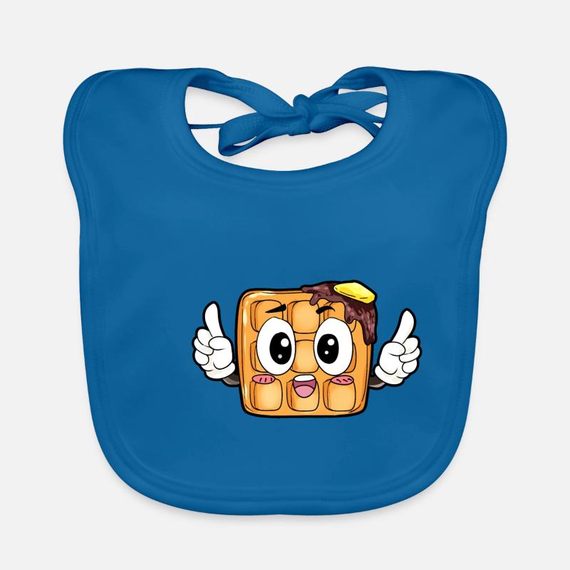 Waffel Essen Feinschmecker Geschenk Baby Bio-Lätzchen